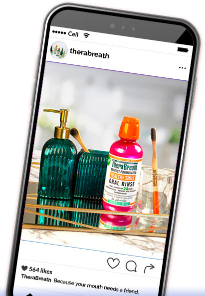 Phone on Therabreath's instagram page